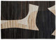 Bosie Safira Black and Natural Abstract Hair On Leather Small Rug