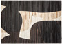 Bosie Safira Black and Natural Abstract Hair On Leather Large Rug