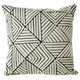Bosie Ozella Black and Geometric Maze Design Square Cushion