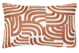 Bosie Ozella Natural and Terracotta Rectangular Cushion
