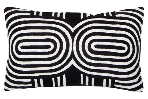 Bosie Ozella Black And White Rectangular Cushion