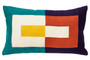 Bosie Ozella Multi Coloured Geometric Design Rectangular Cushion