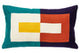 Bosie Ozella Multi Coloured Geometric Design Rectangular Cushion
