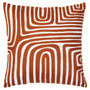 Bosie Ozella Rust and White Square Cushion