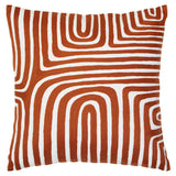 Bosie Ozella Rust and White Square Cushion