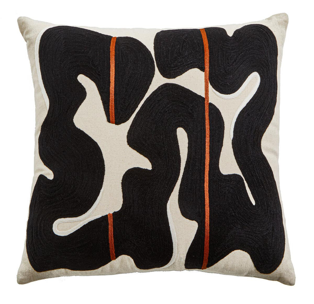 Bosie Ozella Black and Beige Square Cushion