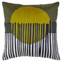 Bosie Ozella Green And White Square Cushion