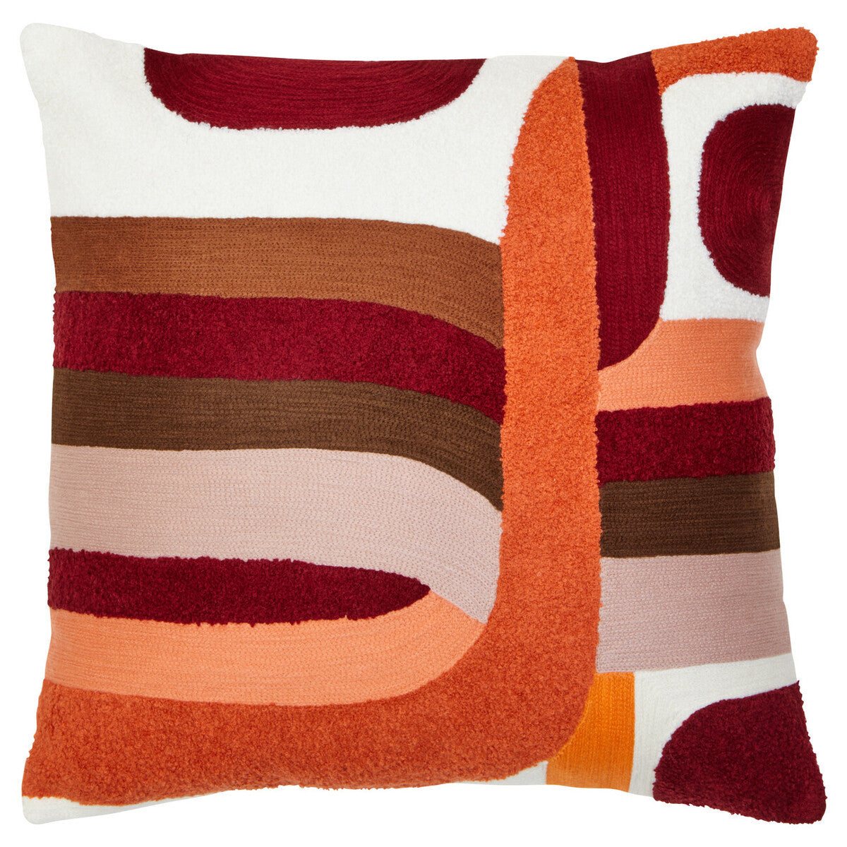Bosie Ozella Multi Coloured Brushstroke Design Square Cushion