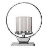 Cirqua Small Silver Candle Holder