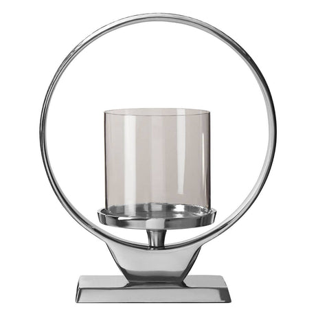 Cirqua Small Silver Candle Holder