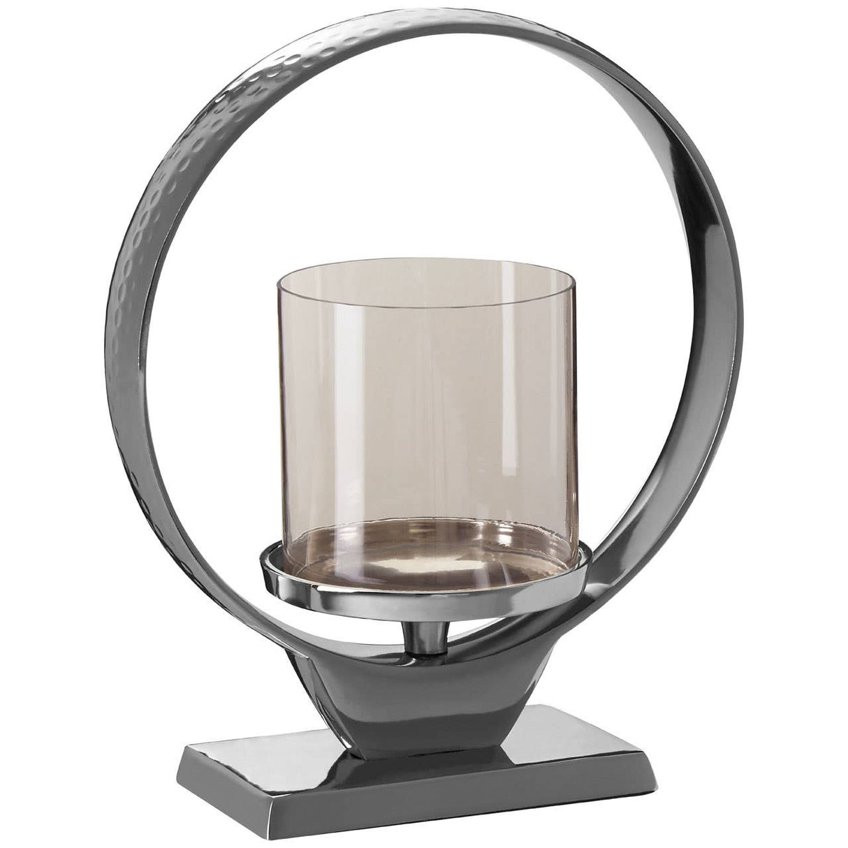 Cirqua Small Silver Candle Holder