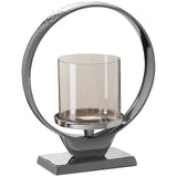 Cirqua Small Silver Candle Holder