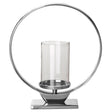 Cirqua Medium Silver Candle Holder
