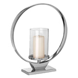 Cirqua Medium Silver Candle Holder