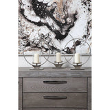 Cirqua Medium Silver Candle Holder
