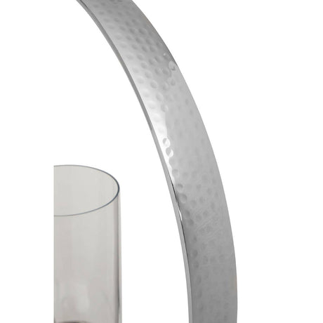Cirqua Large Silver Candle Holder