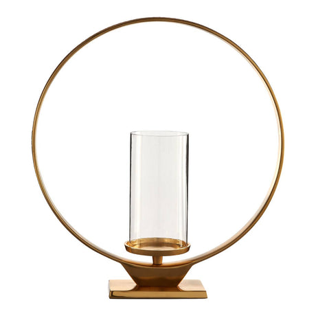 Cirqua Large Gold Finish Candle Holder