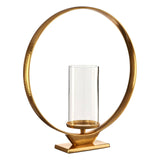 Cirqua Large Gold Finish Candle Holder