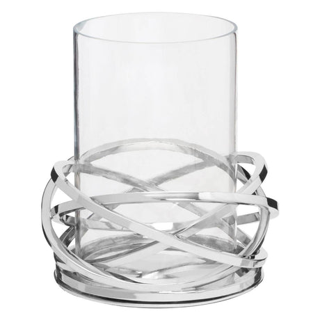 Luna Small Silver Candle Holder