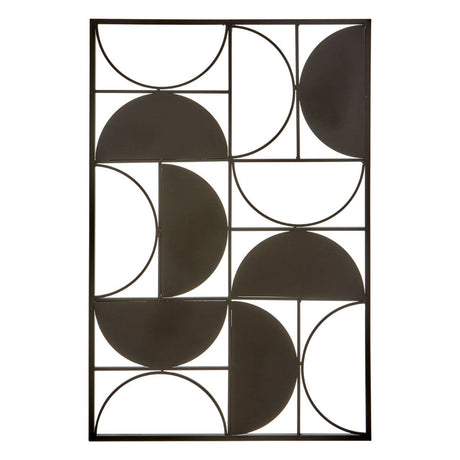 Trento Black Finish Semicircle Wall Art