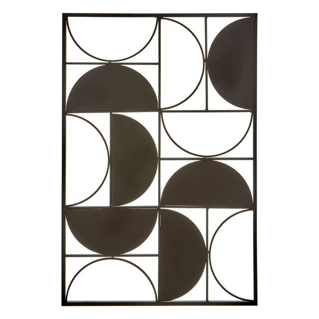 Trento Black Finish Semicircle Wall Art