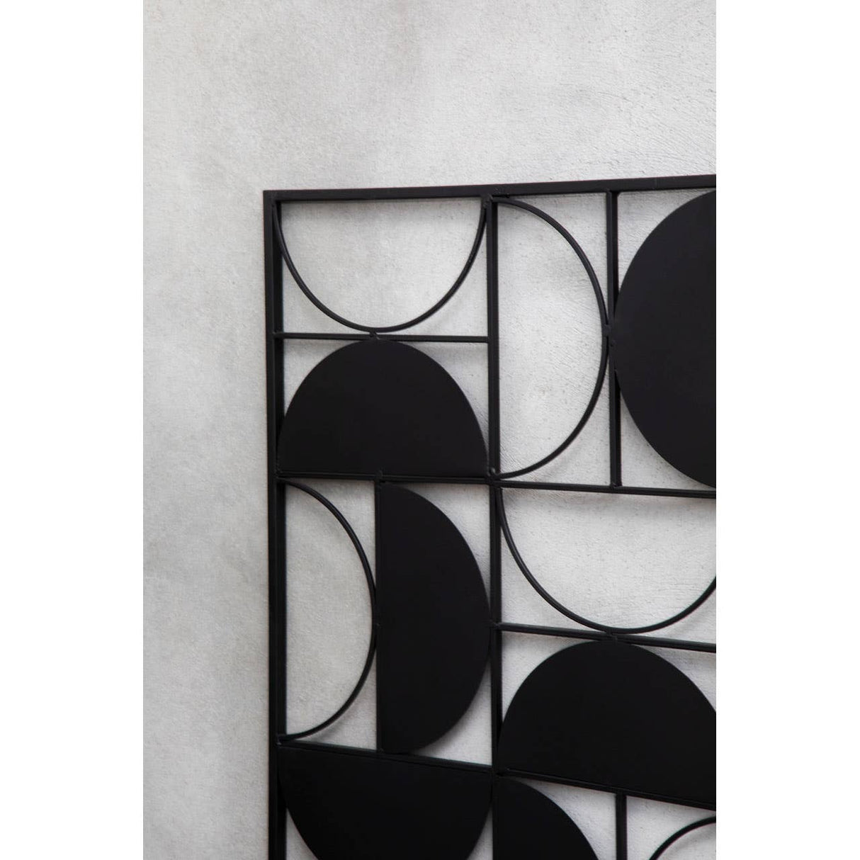 Trento Black Finish Semicircle Wall Art
