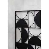 Trento Black Finish Semicircle Wall Art