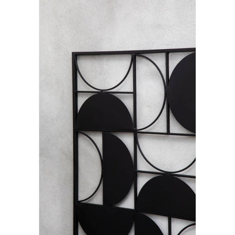 Trento Black Finish Semicircle Wall Art