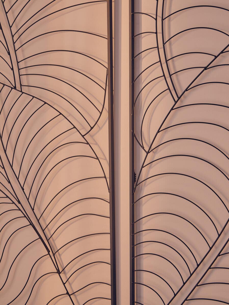 Trento Large Leaf Design Wall Art