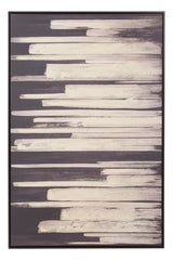 Astratto Black and Natural Canvas Wall Art