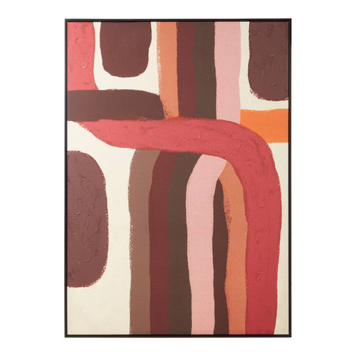 Astratto Multi Coloured Abstract Brushstroke Design Wall Art