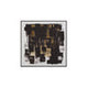 Astratto Black White and Gold Square Wall Art