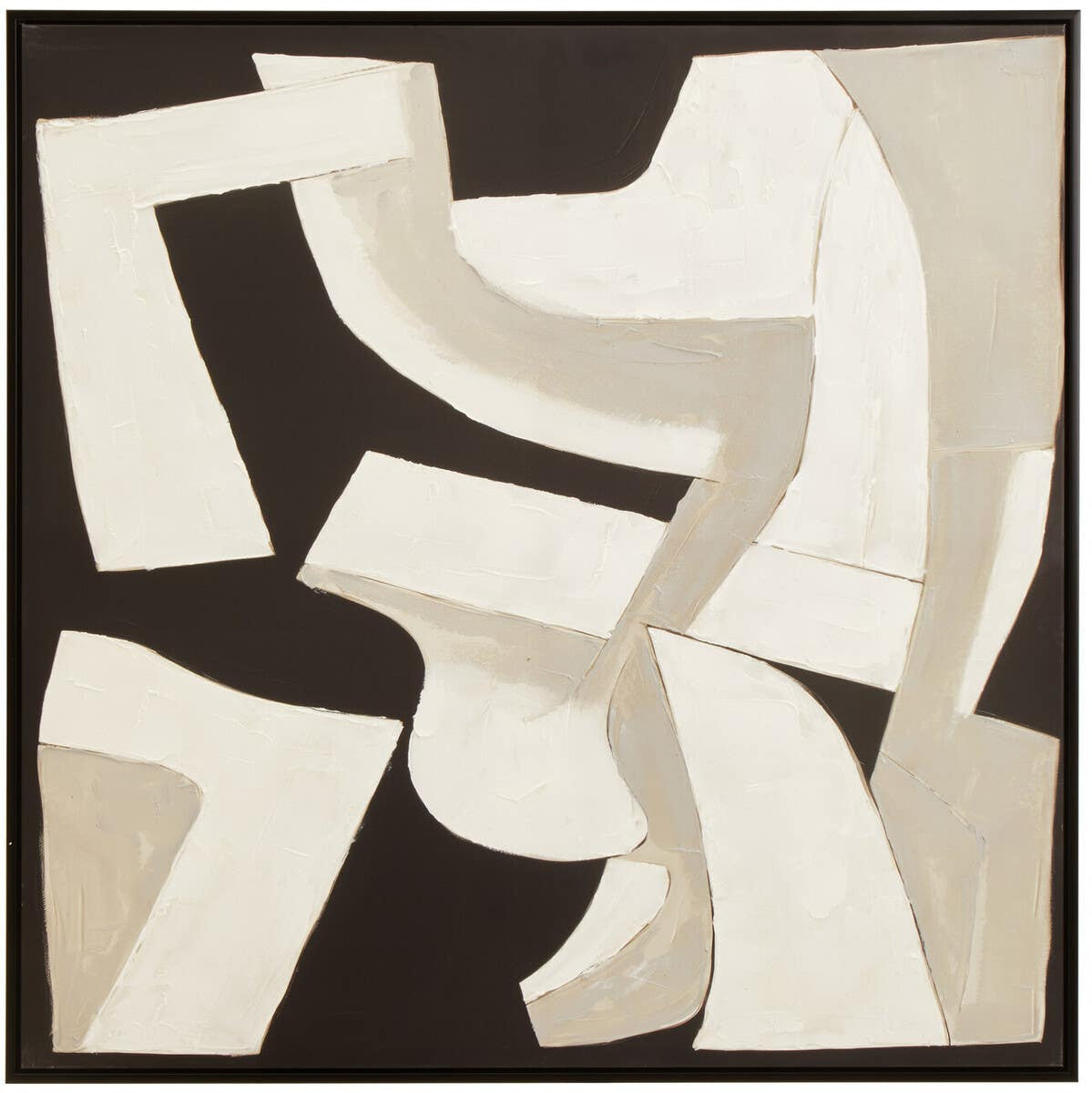 Astratto Monochrome Abstract Textured Wall Art