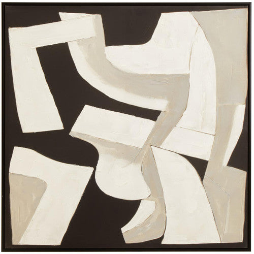 Astratto Monochrome Abstract Textured Wall Art