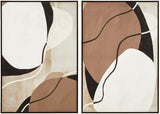 Astratto Set of 2 Abstract Earthy Tones Wall Art