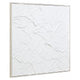 Astratto White Hand Painted Sculptural Fabric Wall Art