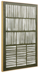 Astratto Green and Natural Textured Canvas Wall Art