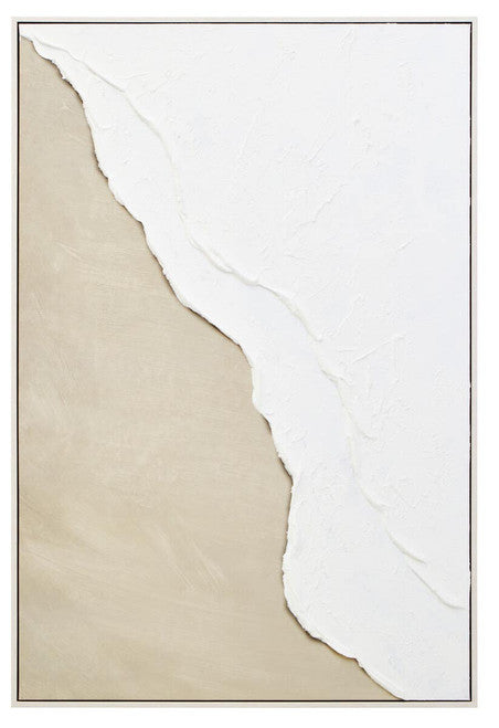 Astratto Canvas Natural and White Textured Wall Art