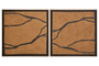 Astratto Set of 2 Brown and Black Textured Wall Art