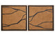 Astratto Set of 2 Brown and Black Textured Wall Art