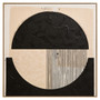 Astratto Black and Cream Abstract Square Wall Art