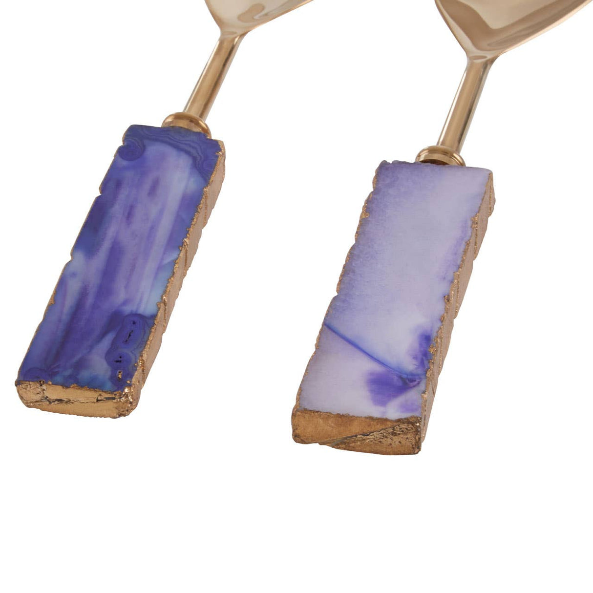 Agata Blue Warm Metallic Serving Set