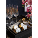 Bowerbird Agata Grey / Gold Napkin Rings