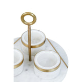 Omari Marble Condiment Set With White Tray