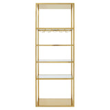 Piermount Gold Bar Shelf Unit With Glass Rack