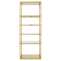 Piermount Gold Bar Shelf Unit With Glass Rack
