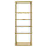 Piermount Gold Bar Shelf Unit With Glass Rack