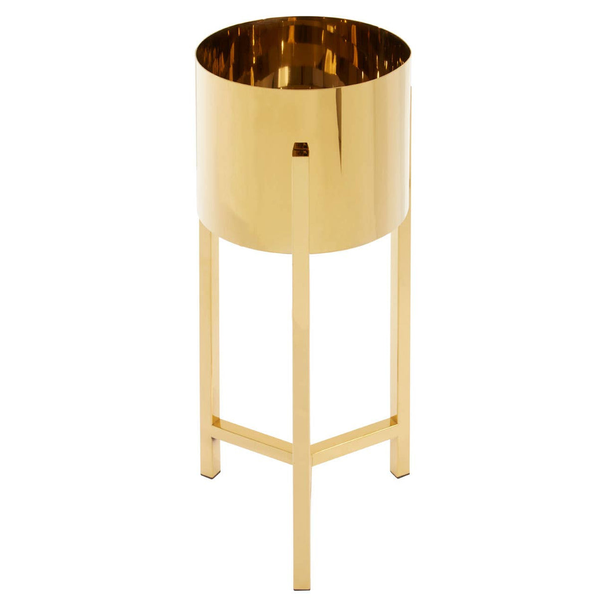 Piermount Large Gold Finish Planter