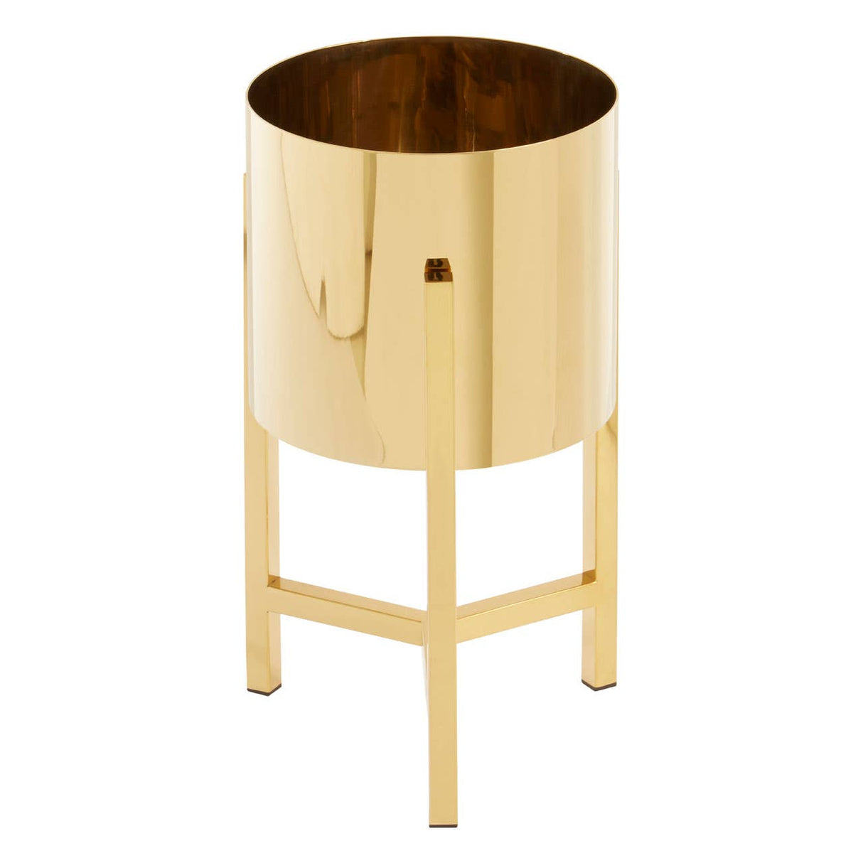 Piermount Small Gold Finish Planter