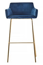 Tamzin Blue Velvet Low Back Bar Chair